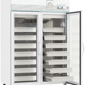 49 Cu. Ft. Glass Door Blood Bank Refrigerator, High Performance, FDA Listed, Class II Medical Device with Chart Recorder